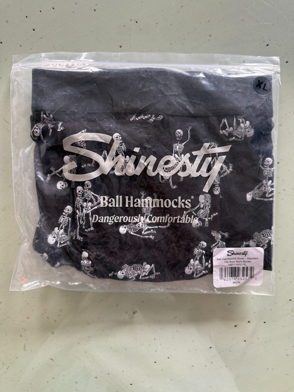 Shinesty Ball Hammock Boxer Briefs XL Bare Back Bones Skeleton Pouch Underwear N